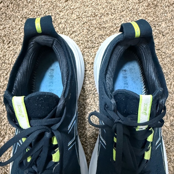 ASICS GEL-NIMBUS 26 Navy and Lime Running Shoes - Picture 6 of 8